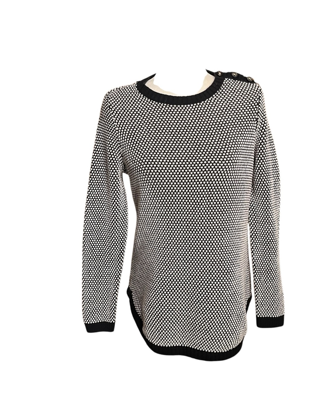 Charter Club Corp core business casual Knit Button-Shoulder Sweater